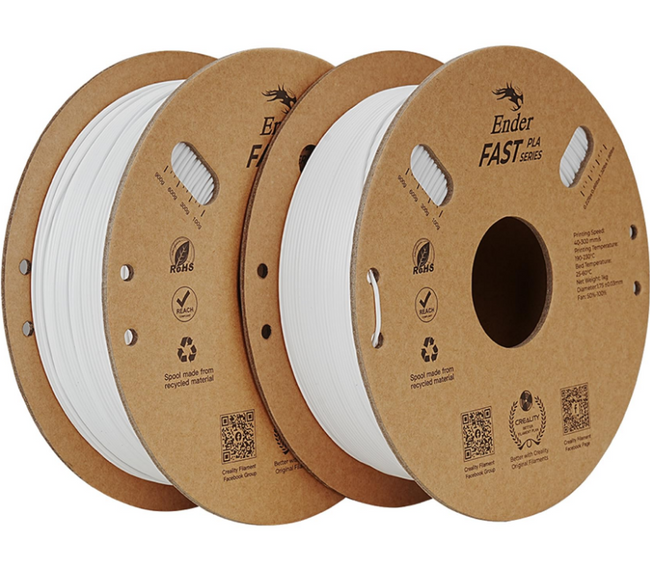 FILAMENT CREALITY ENDER FAST PLA BIAŁY 2-PAK 2KG 300 mm/s