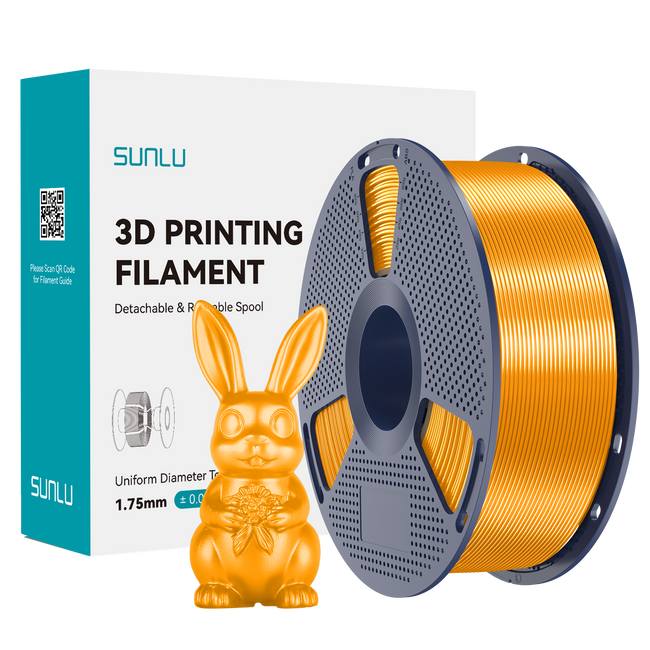 FILAMENT SUNLU SILK PLA+ MOSIĘŻNY BRASS 250G