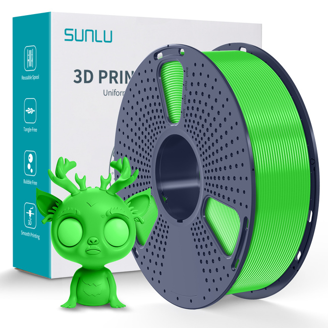 SUNLU FILAMENT PLA+ GREEN ZIELONY 250G