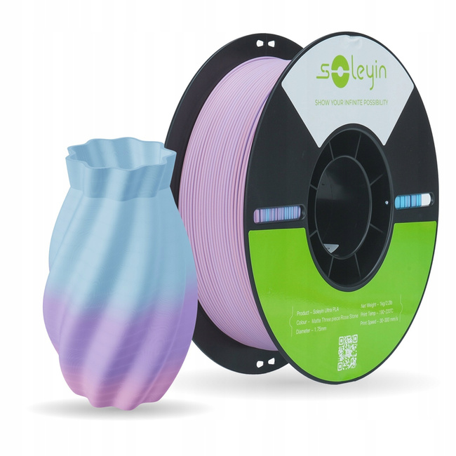 Filament Creality Soleyin PLA Matte 1,75mm 1kg Trójkolorowy Rose Stone