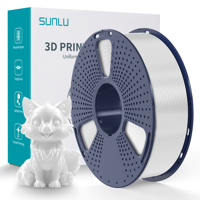 FILAMENT SUNLU PET-G BIAŁY WHITE 1kg