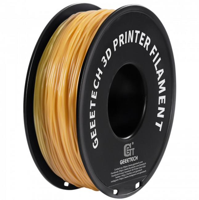 FILAMENT GEEETECH TPU GOLD TRANSPARENTNY ZŁOTY 1,75mm 1KG