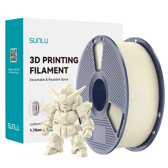 Filament SUNLU Pla+2.0 Bone White Biały Kość Słoniowa 1kg 1,75mm