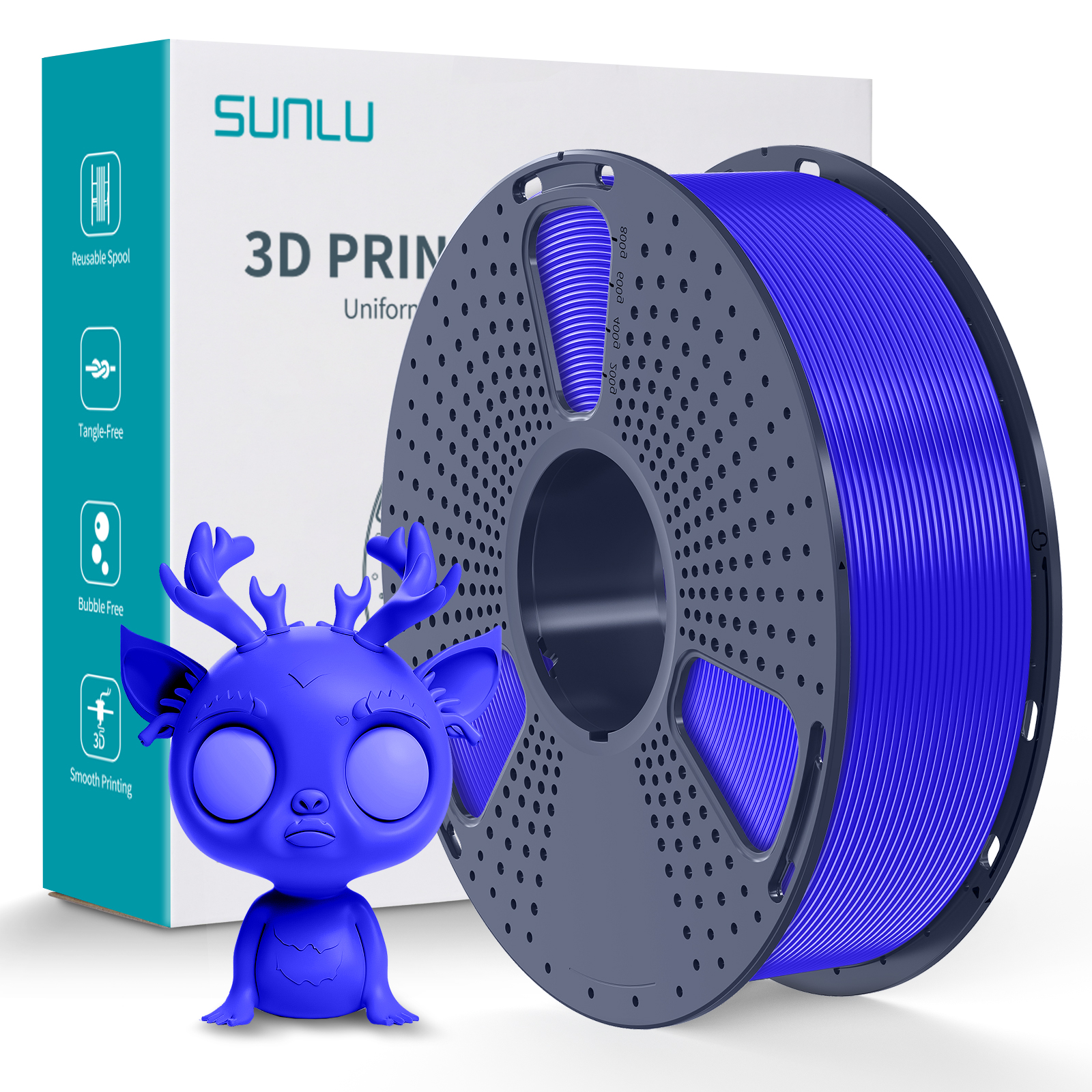 Filament SUNLU Blue Niebieski PLA+ 1kg