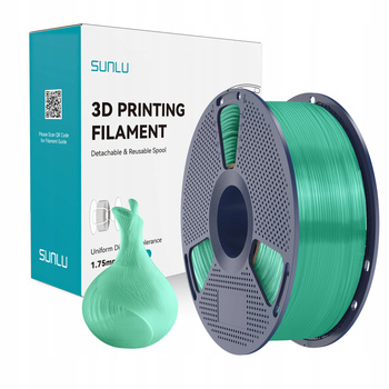 Filament SUNLU PLA Transparent Mint Ice Zielony Miętowy 1kg 1,75mm