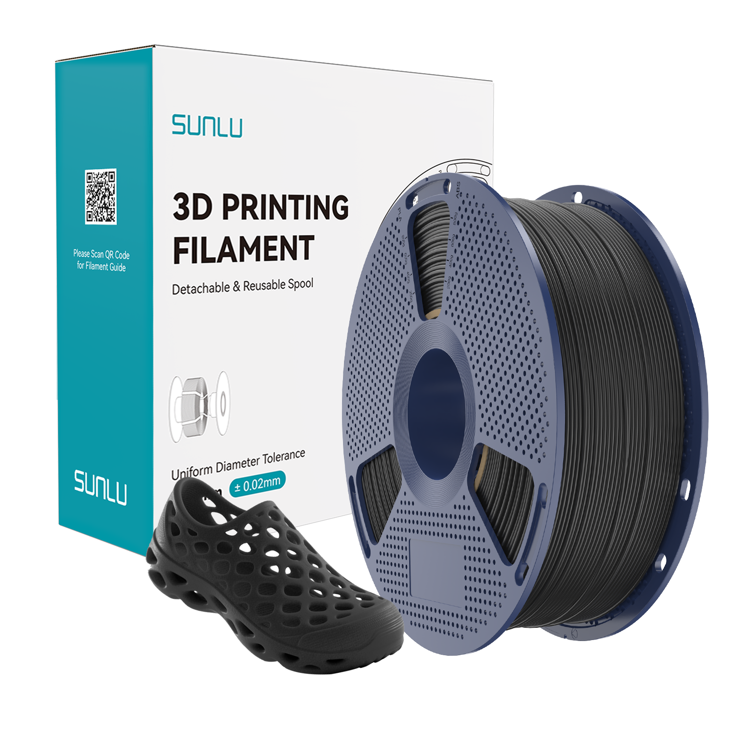 Filament SUNLU TPU 95A Black Czarny 1kg 1,75mm