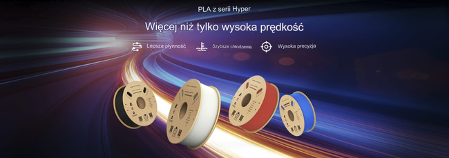 CREALITY HYPER SPEED PLA 1KG BIAŁY WHITE