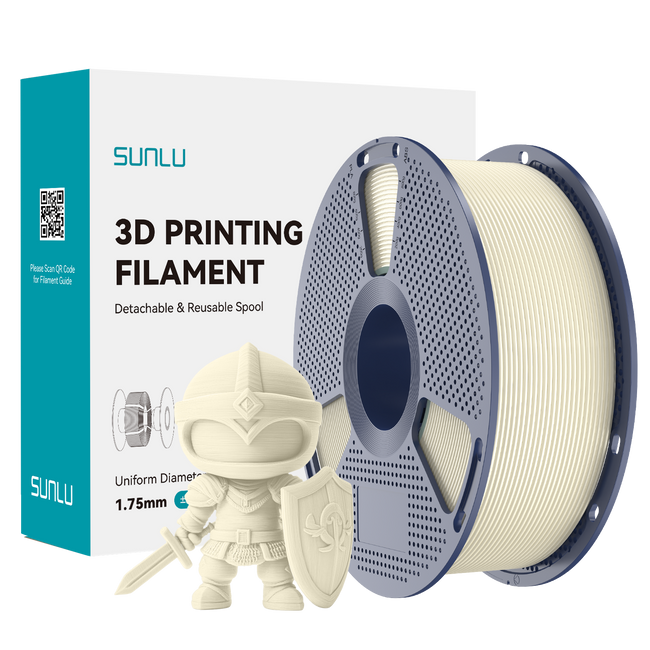 Filament SUNLU PLA+ Bone White Biały Kość Słoniowa 1kg 1,75mm