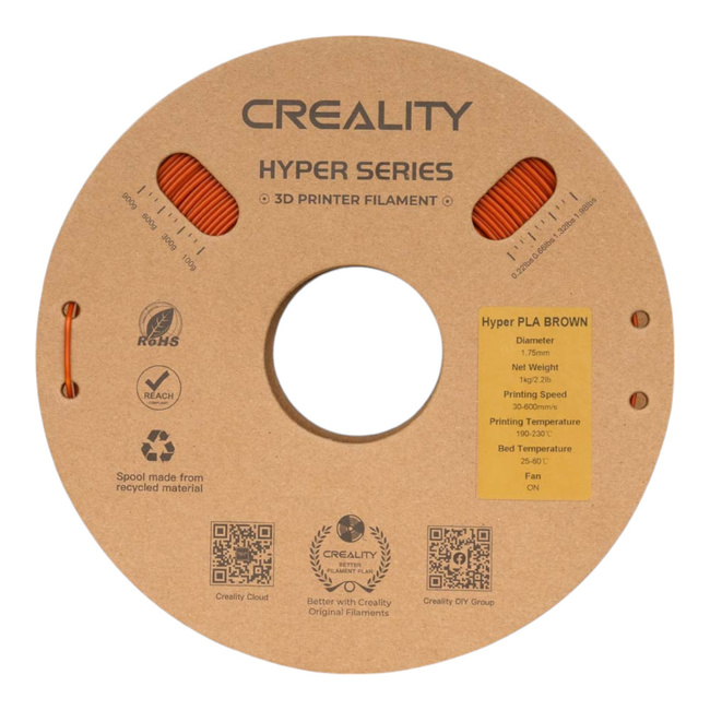 Filament Creality Hyper Series PLA Brown Brązowy 1kg 1,75mm