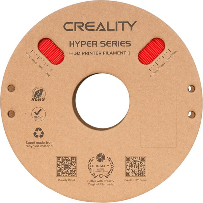 Filament Creality Hyper Series PLA Red Czerwony 1kg 1,75mm