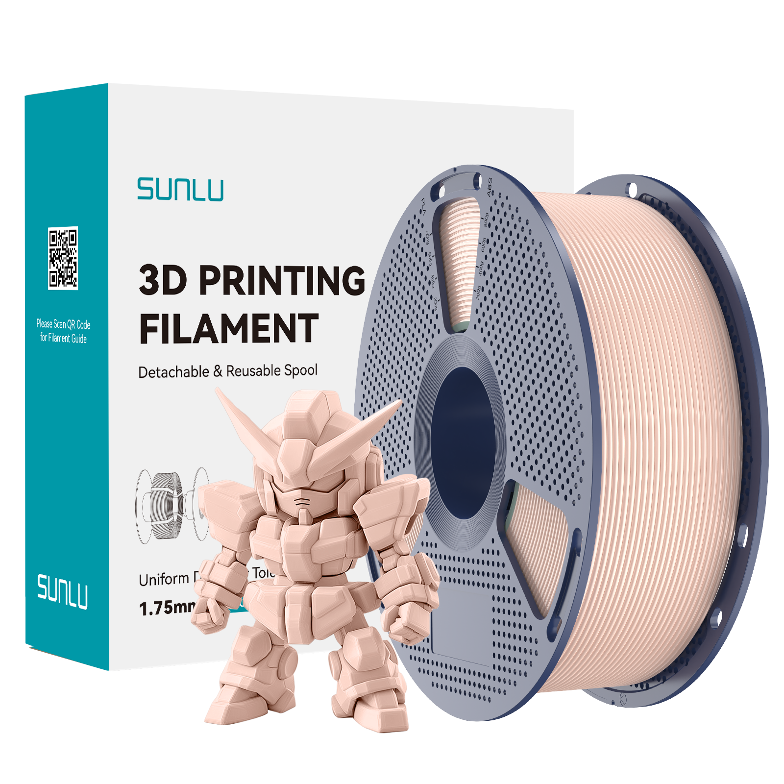Filament SUNLU Pla+2.0 Beige Beżowy 1kg 1,75mm
