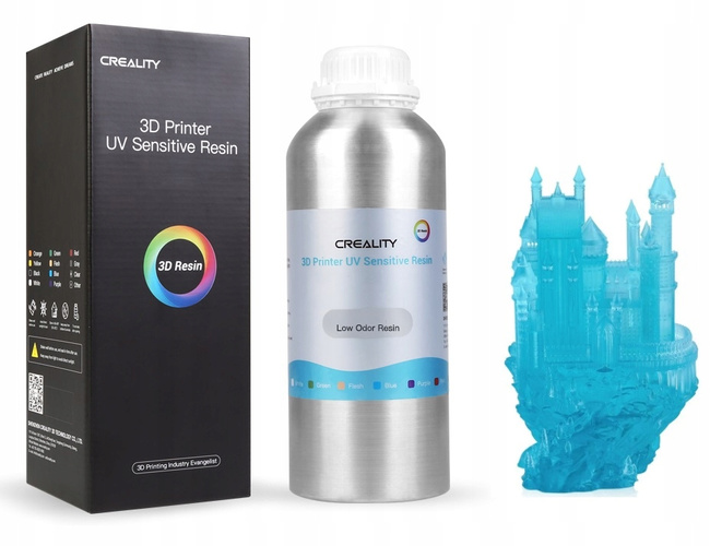 Żywica Creality Low Odor 500g Transparent Blue