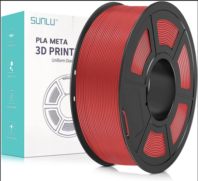FILAMENT SUNLU META PLA RED CZERWONY 1kg