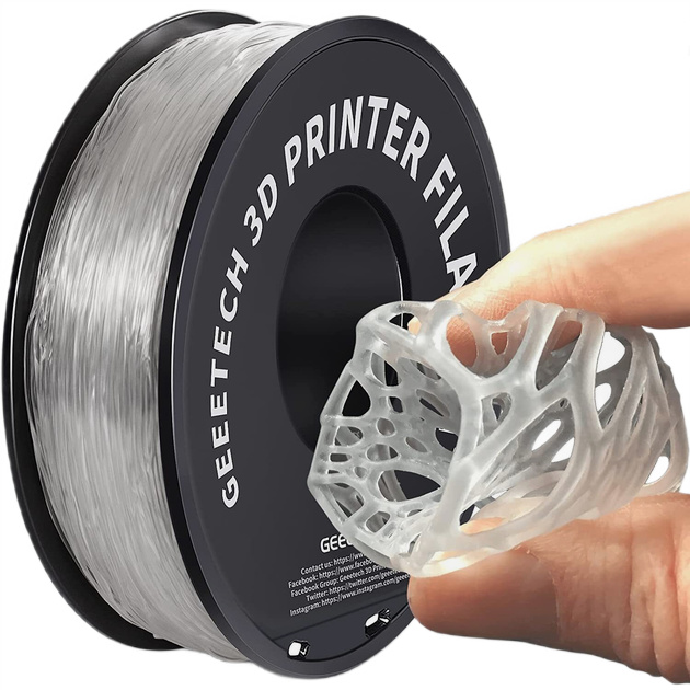 Filament Geeetech TPU Transparent Transparentny 1kg 1,75mm