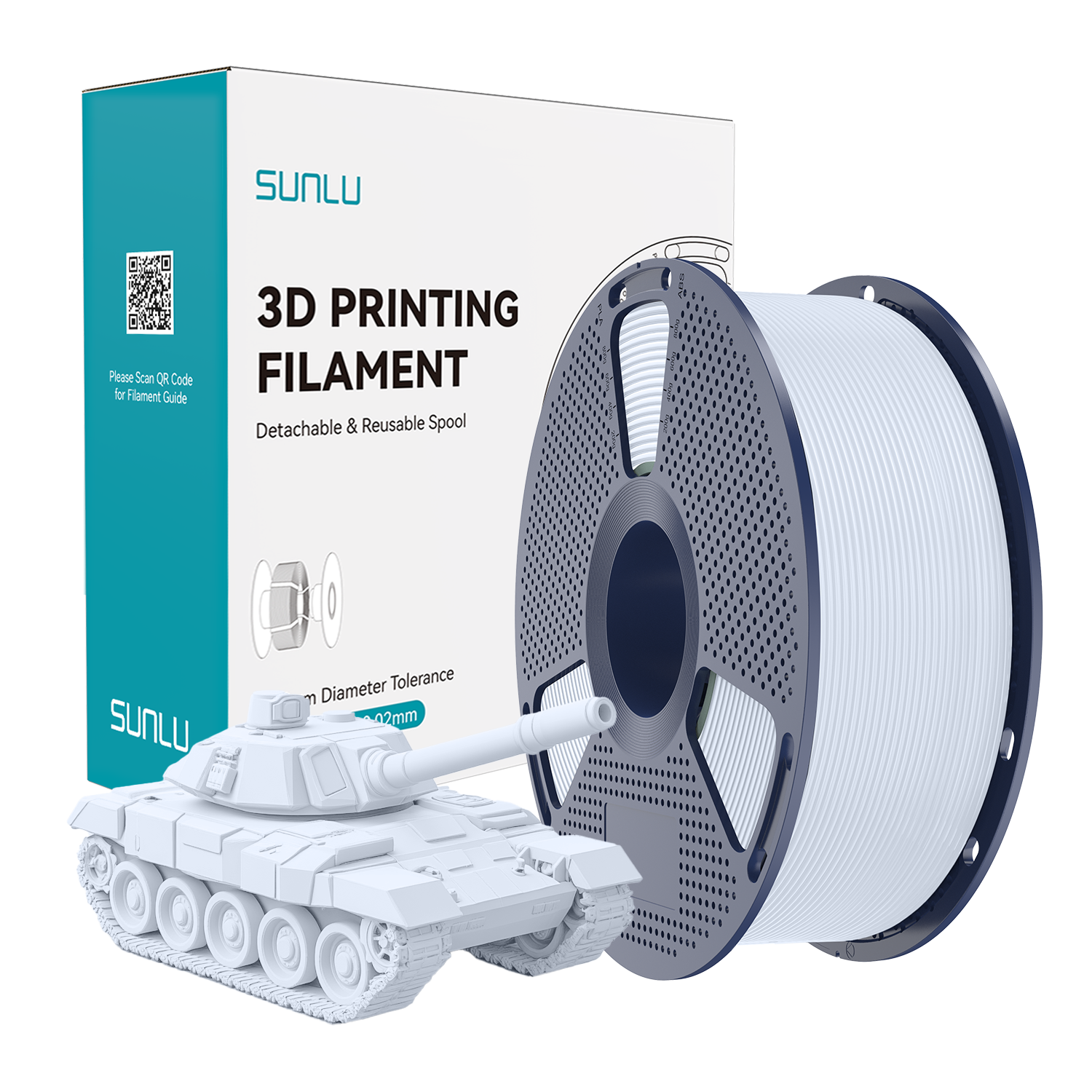 Filament SUNLU High Speed PLA+ White Biały 1kg 1,75mm