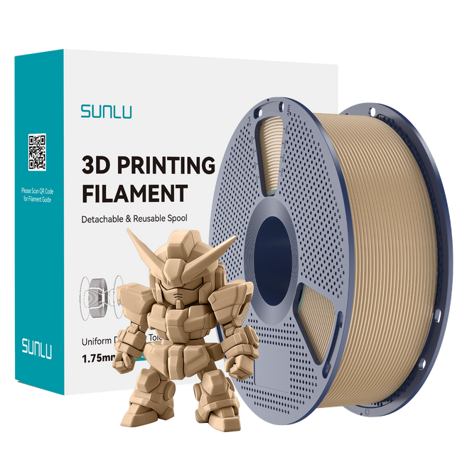 Filament SUNLU Pla+2.0 Oak Brązowy Dębowy 1kg 1,75mm