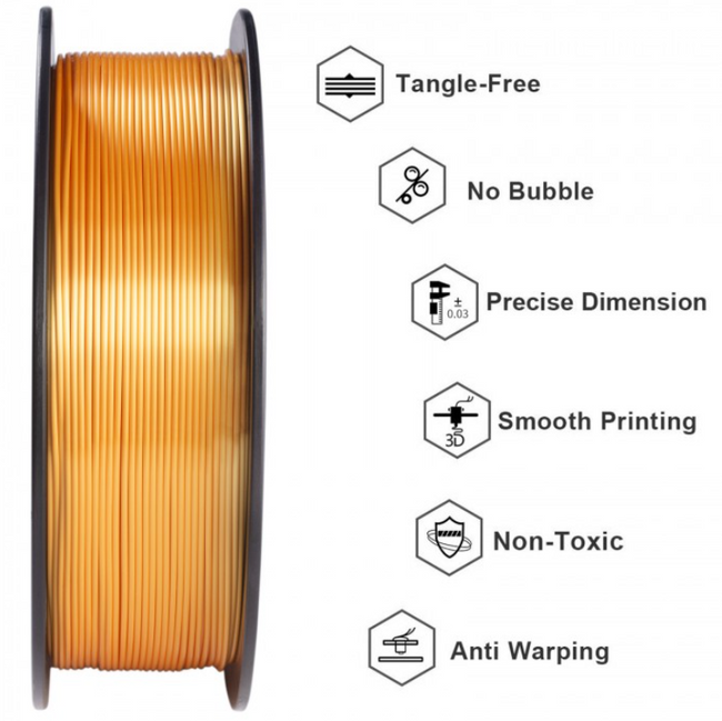Filament Geeetech Silk PLA Gold Złoty 1kg 1,75mm