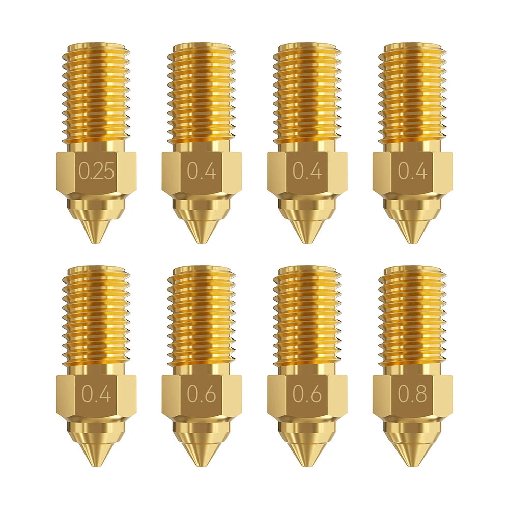 Zestaw dysz Creality High-Speed M6 8 szt. 0.25/0.4/0.6/0.8 – mosiądz