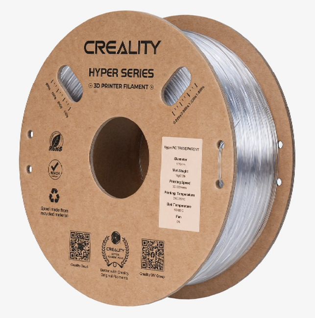 Filament Creality Hyper PC Transparentny 1.75mm 1kg