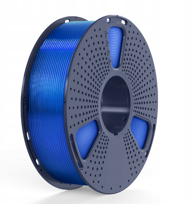FILAMENT SUNLU TRANSPARENT BLUE TRANSPARENTNY NIEBIESKI PETG 1,75mm 1kg