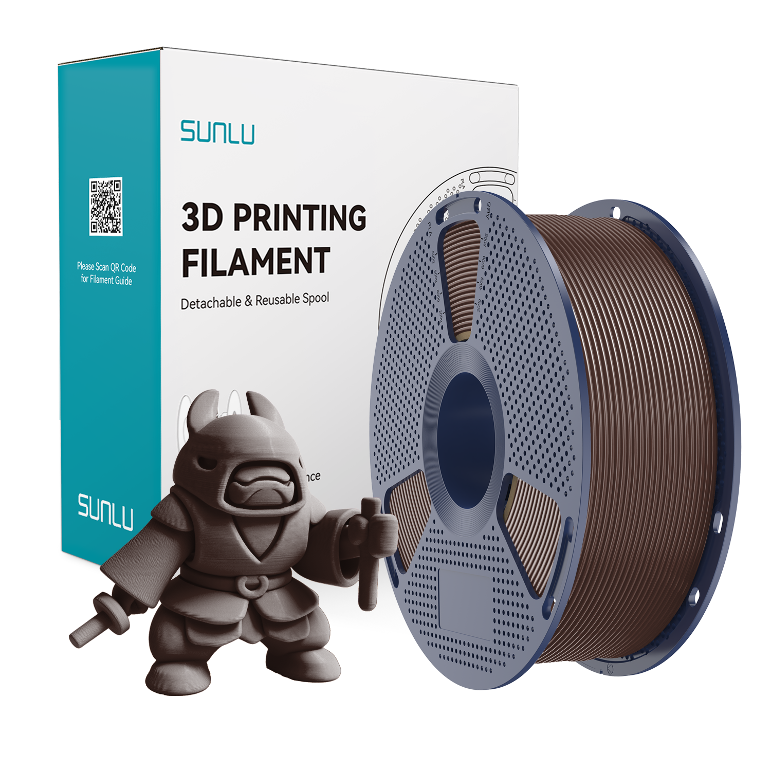 Filament SUNLU PLA Meta Chocolate Czekoladowy 1kg 1,75mm