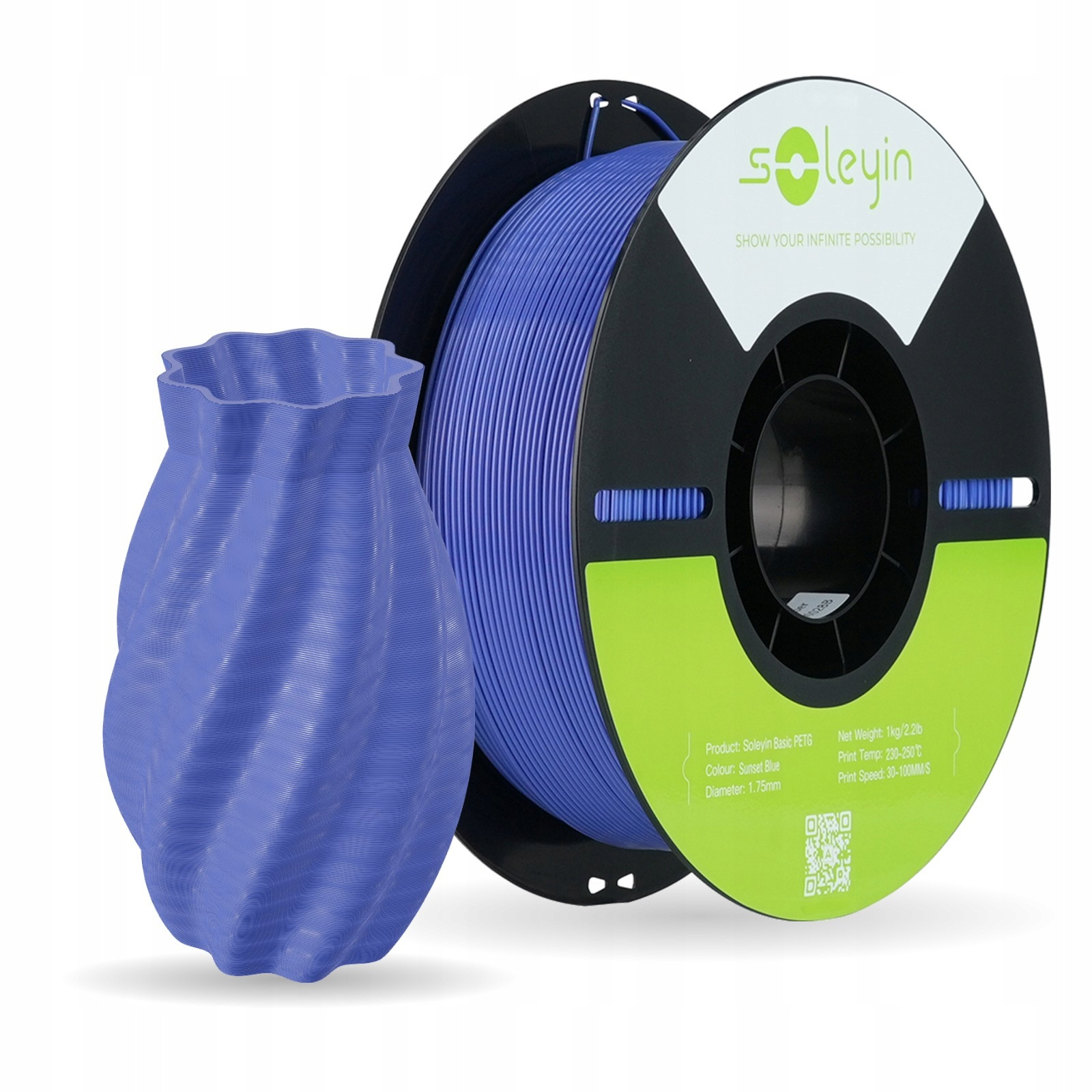 Filament Creality Soleyin Basic PETG 1,75mm 1kg Niebieski Sunset Blue
