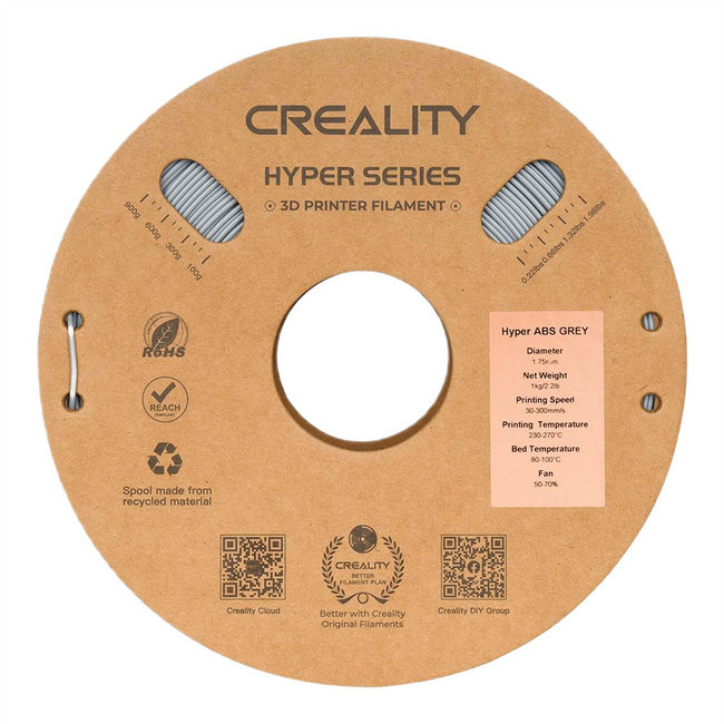 Filament Creality Hyper ABS Grey Szary 1kg 1,75mm