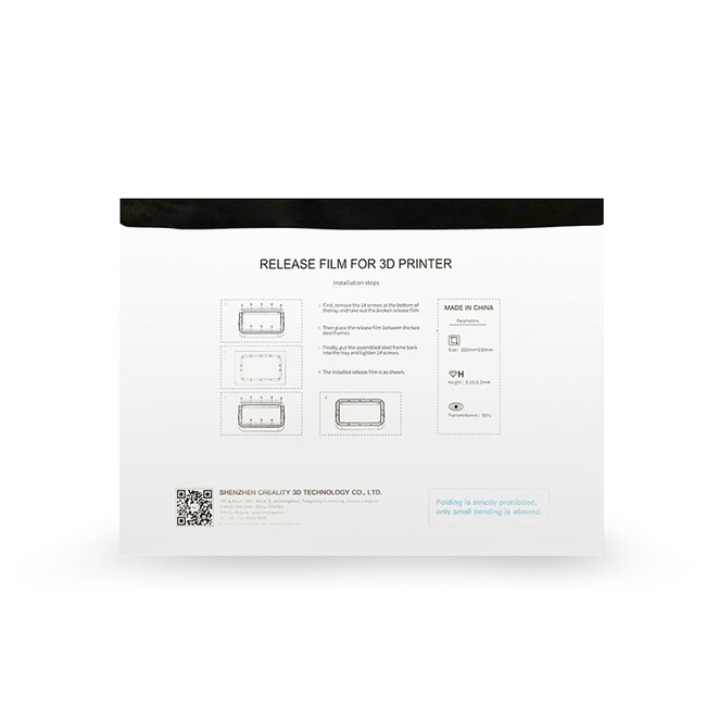 CREALITY FOLIA FEP 266X190mm DO DRUKAREK 3D