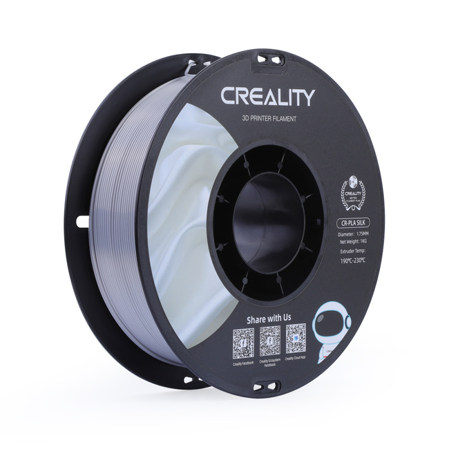 Filament Creality CR-PLA Silk Silver Srebrny 1kg 1,75mm