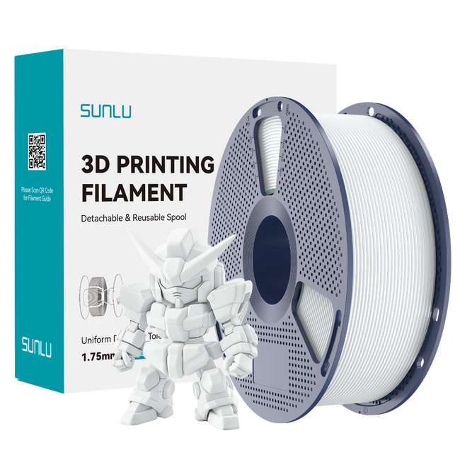 Filament SUNLU Pla+2.0 Ceramic Biały Ceramiczny 1kg 1,75mm