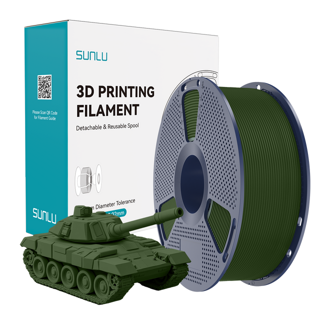 Filament SUNLU High Speed PLA+ Olive Green Zielony Oliwkowy 1kg 1,75mm