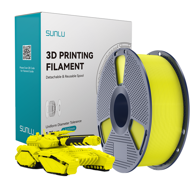 Filament SUNLU PLA Yellow Żółty 1kg 1,75mm