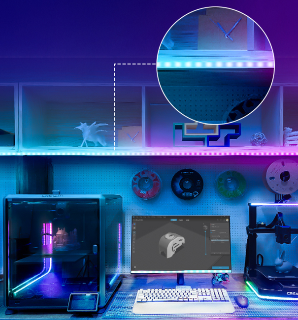 CREALITY OŚWIETLENIE LED DIY STEROWANIE PILOT K1 K1C MAX K2 PLUS