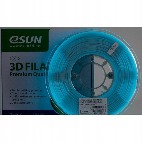 Esun PLA+ Filament Świecący W Nocy Niebieski UV