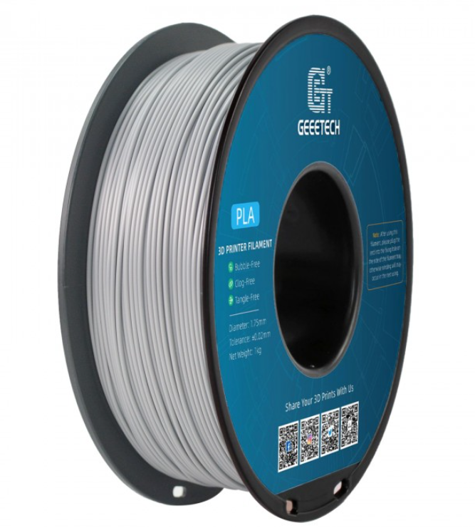 Filament Geeetech PLA Silver Srebrny 1,75mm 1kg