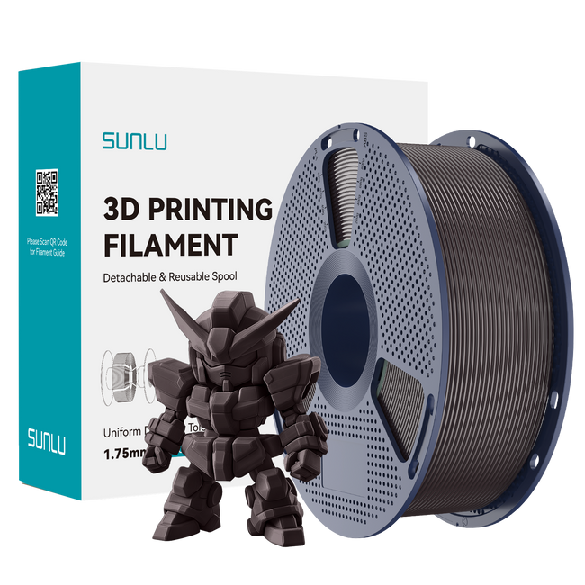 Filament SUNLU Pla+2.0 Roasted Chestnut Brązowy Kasztanowy 1kg 1,75mm