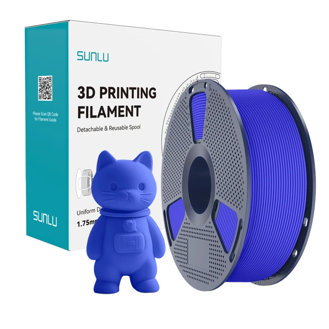 Filament SUNLU PLA Matte Blue Niebieski 1kg 1,75mm
