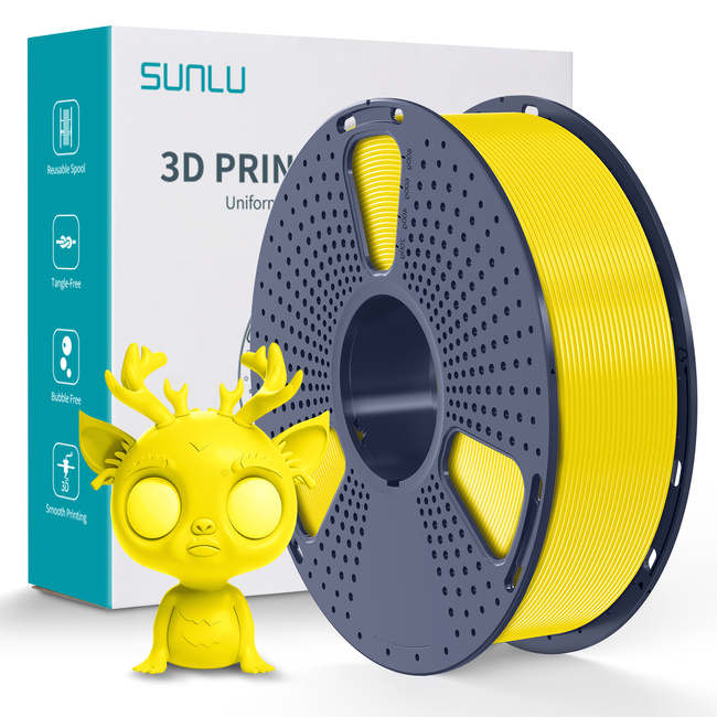 SUNLU FILAMENT PLA+ YELLOW ŻÓŁTY 250G