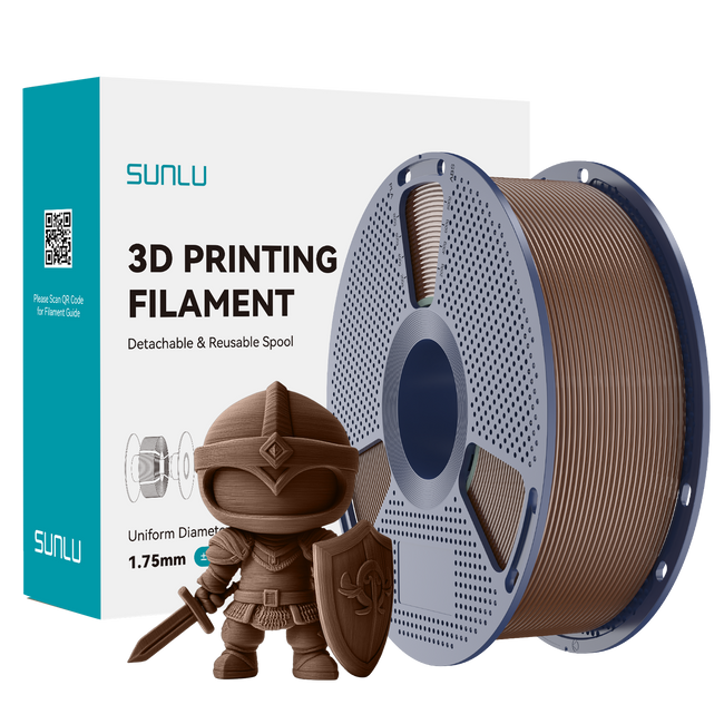 Filament SUNLU PLA+ Coffee Brown Brązowy Kawowy 1kg 1,75mm
