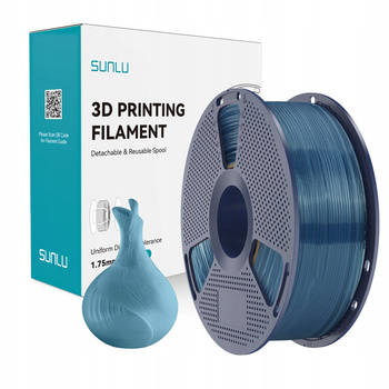 Filament SUNLU PLA Transparent Ocean Haze Niebieski Morski 1kg 1,75mm