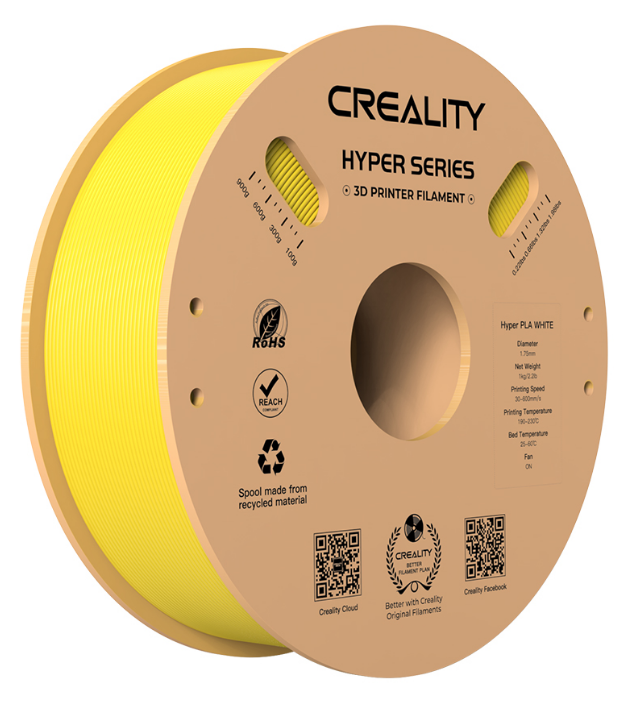 Filament Creality Hyper Series PLA Yellow Żółty 1kg 1,75mm