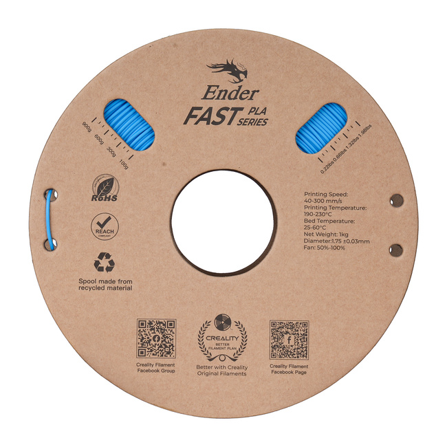 Filament Creality Ender Fast PLA Light Blue Niebieski Jasny 1kg 1,75mm
