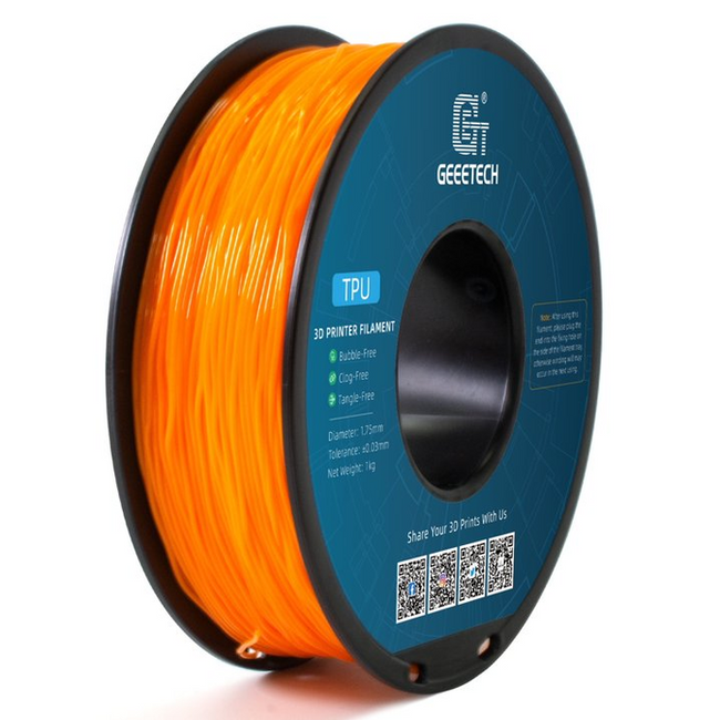 Filament Geeetech TPU Orange Pomarańczowy 1kg 1,75mm