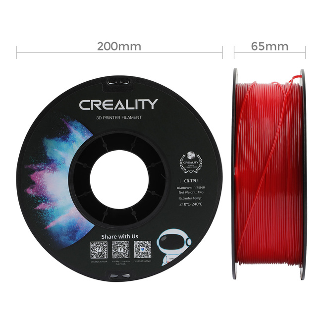 Filament Creality CR-TPU Red Czerwony 1kg 1,75mm