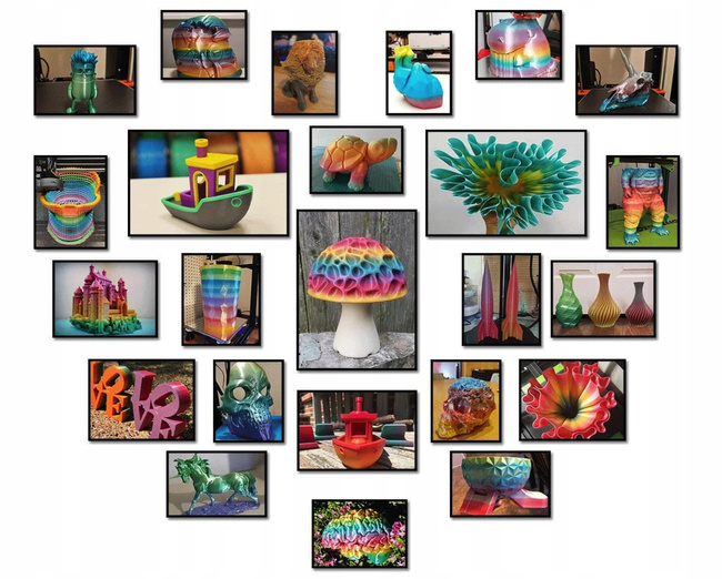 FILAMENT GEEETECH RAINBOW ŚWIECĄCY TĘCZOWY PLA 1kg