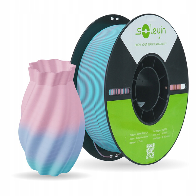 Filament Creality Soleyin PLA Matte 1,75mm 1kg Trójkolorowy Moon Stone