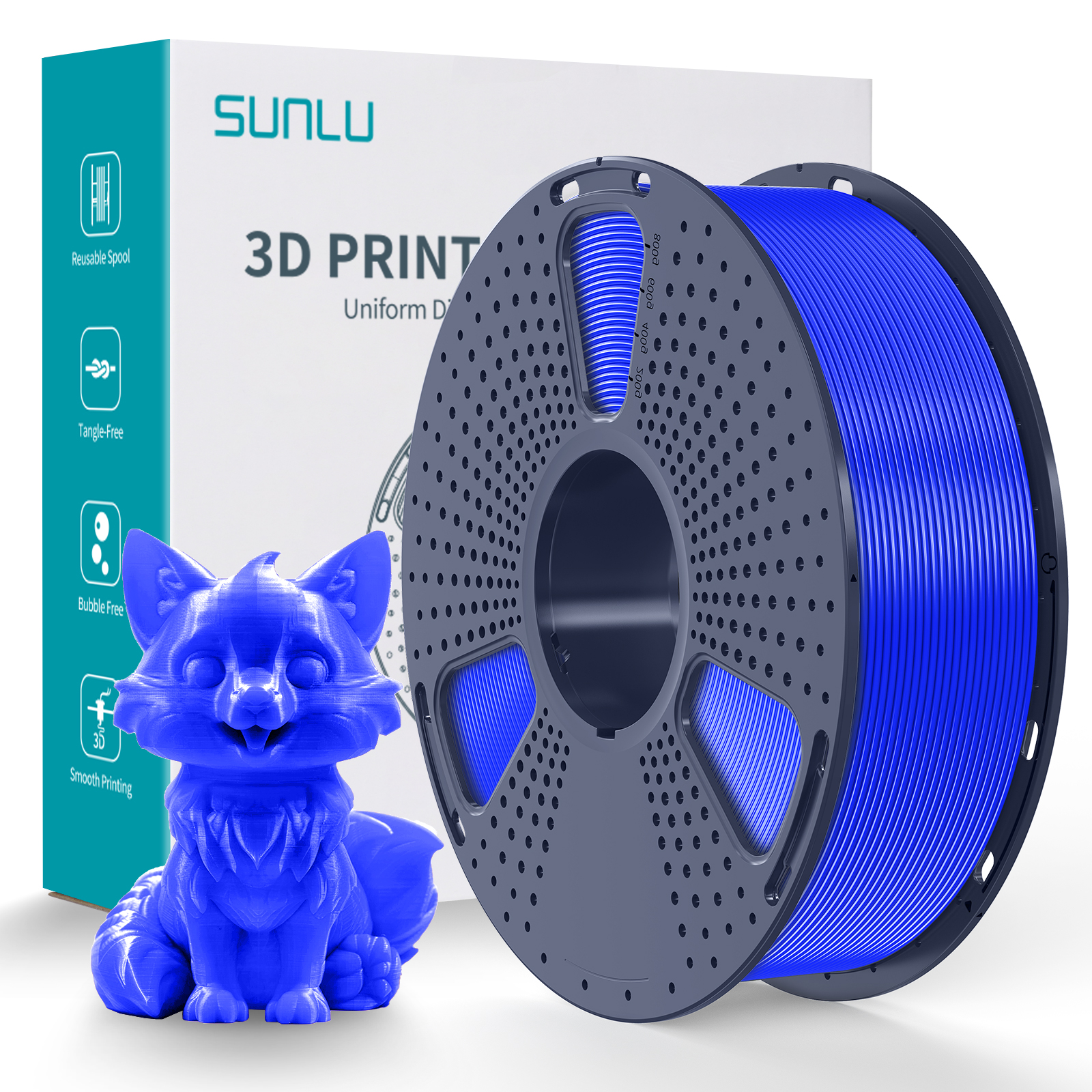Filament SUNLU Blue Niebieski PETG 1,75mm 1kg