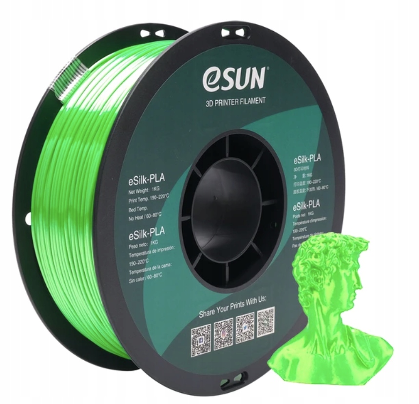 Esun PLA Silk Filament Green Zielony 1kg