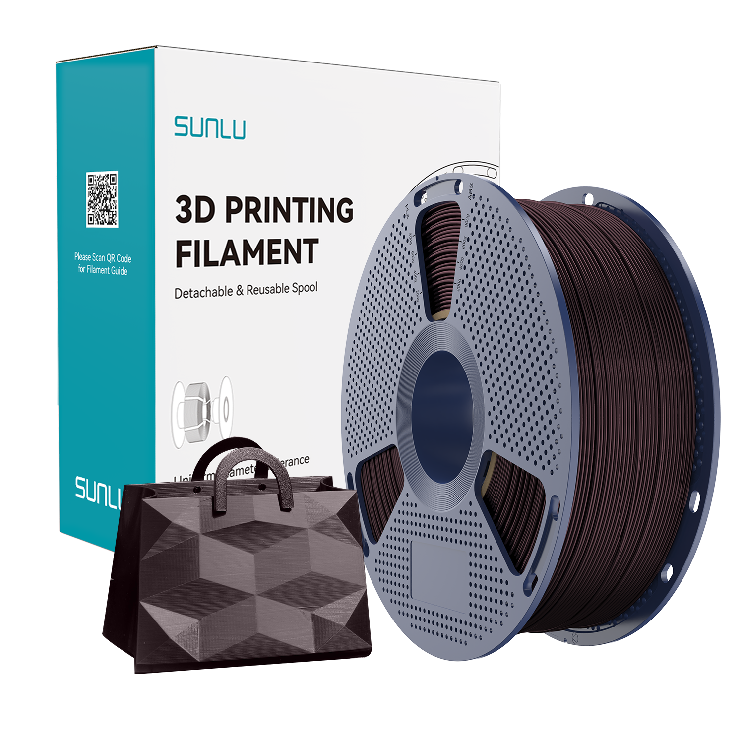 Filament SUNLU Silk TPU 98A Burgundy Burgund 1kg 1,75mm