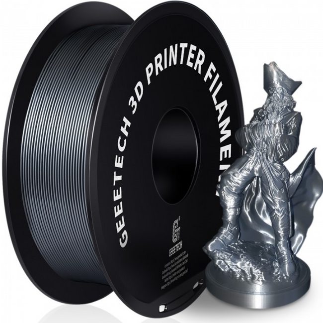Filament Geeetech PETG Silver Srebrny 1,75mm 1kg